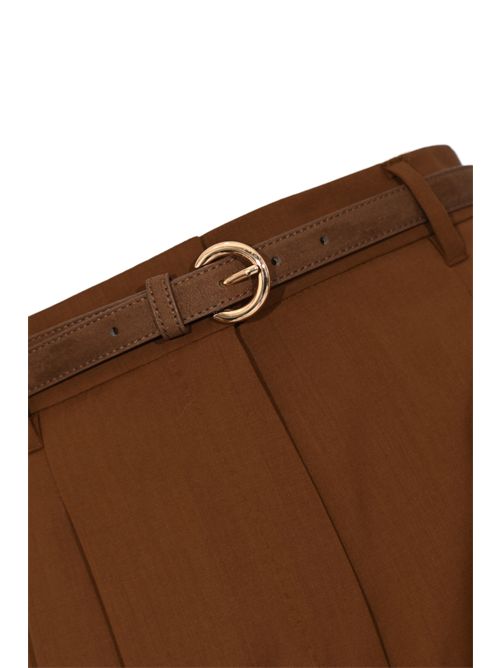 Pantalone fluido MSTBACIO in cady Cioccolato MAX MARA STUDIO | 2616131081600003